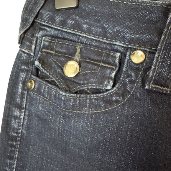 True Religion Cropped Becky Blue Jeans Size 28 - Picture 7 of 10